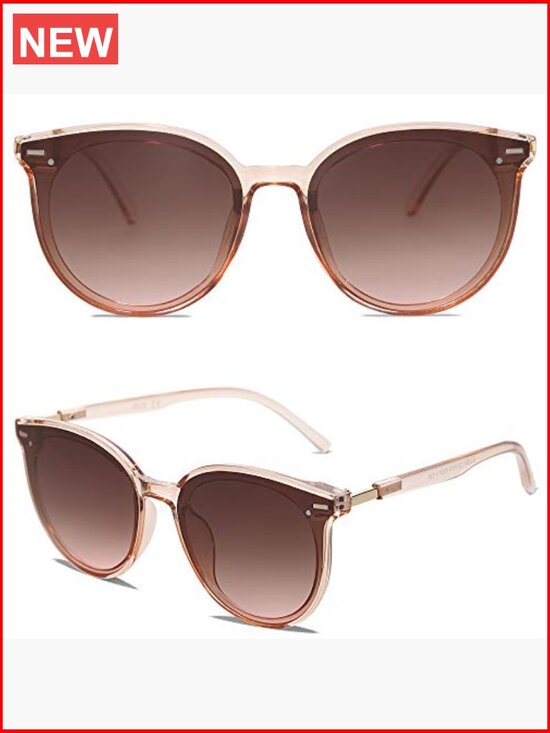 Large Round Retro Vintage Sunglasses UV400 Protection main image 6